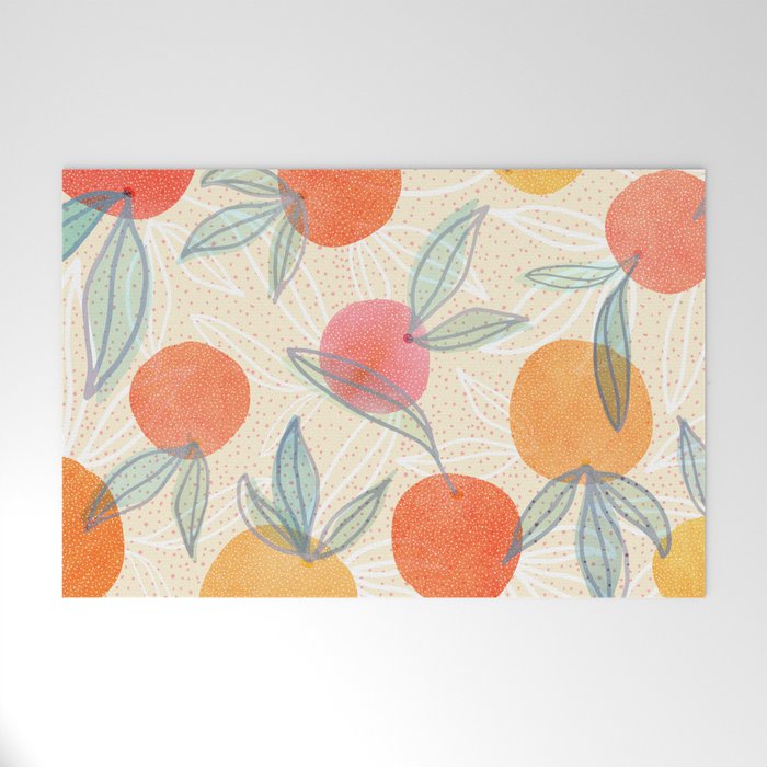 Bright Summer Fruit Collage Welcome Mat Gallery Image 1