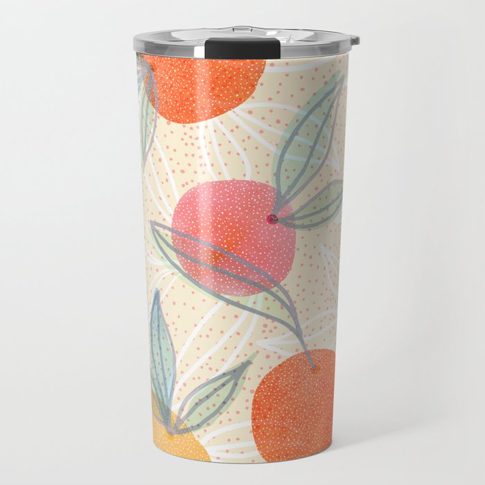 Bright Summer Fruit Collage Travel Mug Gallery Image 1