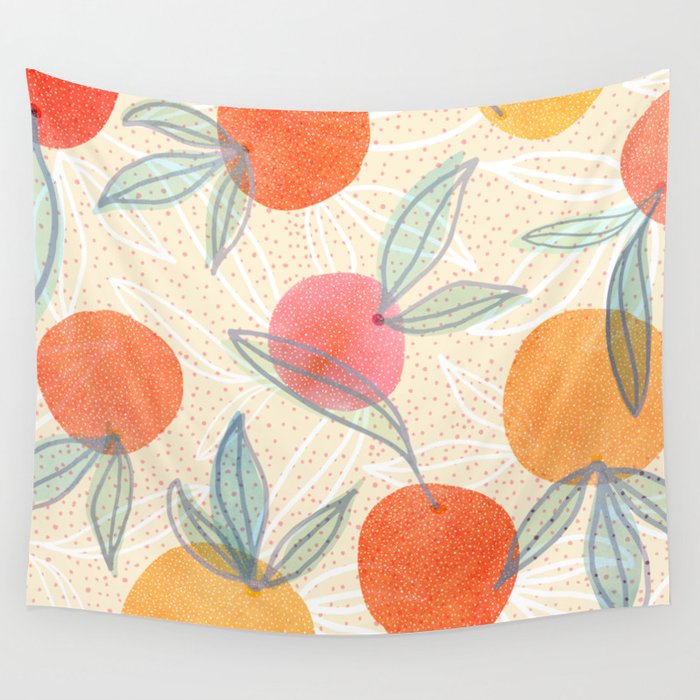 Bright Summer Fruit Collage Wall Tapestry Gallery Image 4