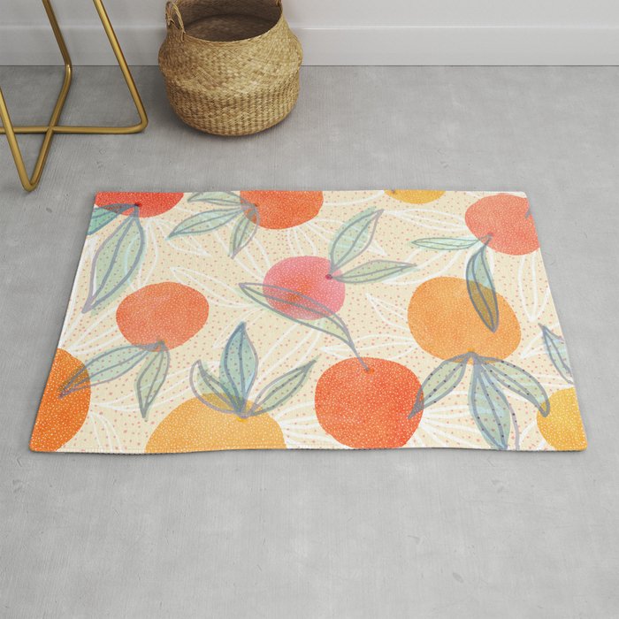 Bright Summer Fruit Collage Rug Gallery Image 1