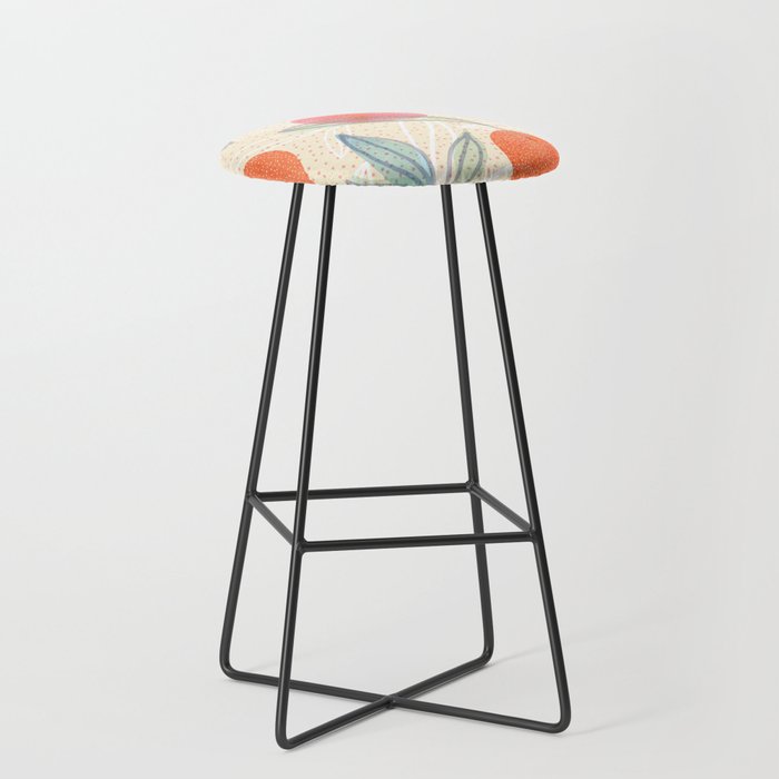Bright Summer Fruit Collage Stool Gallery Image 1