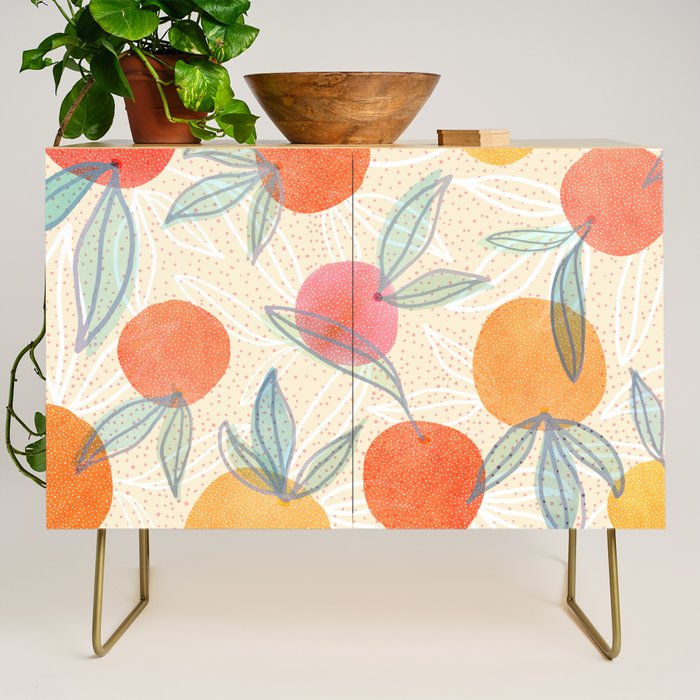 Bright Summer Fruit Collage Credenza Gallery Image 1