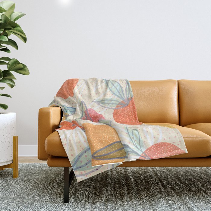 Bright Summer Fruit Collage Throw Blanket Gallery Image 1
