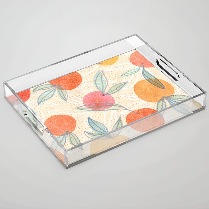 Bright Summer Fruit Collage Acrylic Tray Gallery Image 1