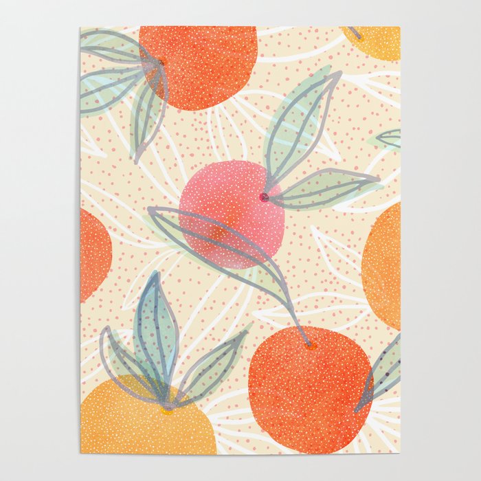 Bright Summer Fruit Collage Poster Gallery Image 4