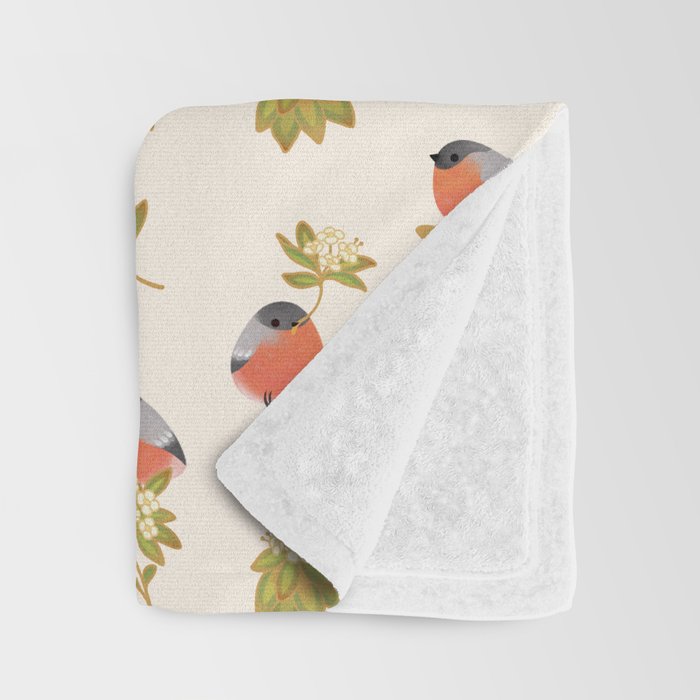 Eurasian bullfinch Throw Blanket Gallery Image 3