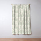 Block Print Paisley - sage and light taupe Window Curtain Gallery Image 3