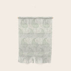 Block Print Paisley - sage and light taupe Wall Hanging Gallery Image 1
