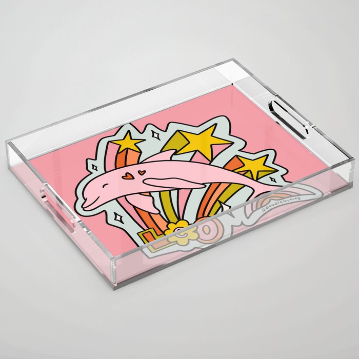 Leo Dolphin Acrylic Tray Gallery Image 1