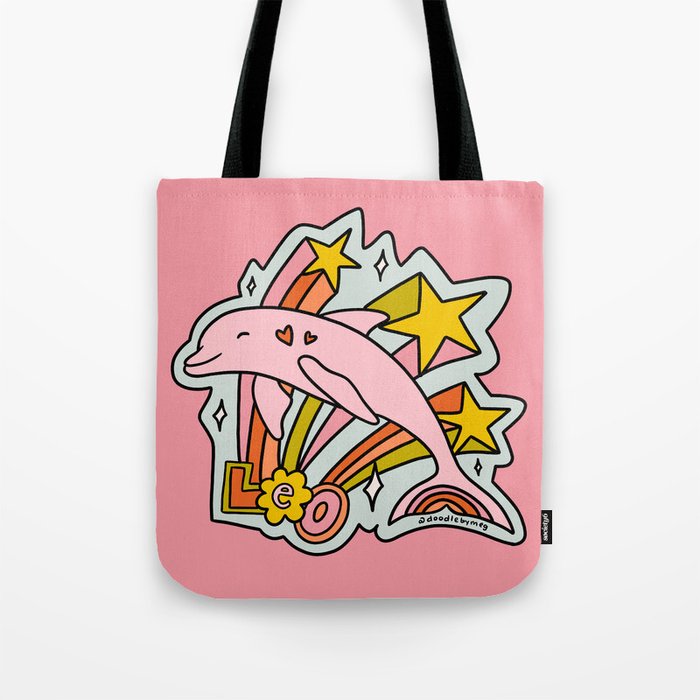 Leo Dolphin Tote Bag Gallery Image 1