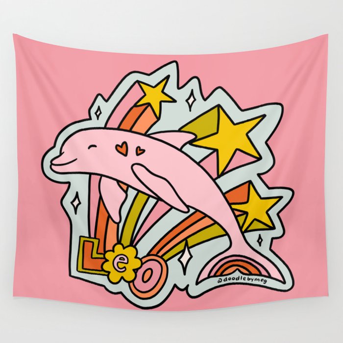 Leo Dolphin Wall Tapestry Gallery Image 4