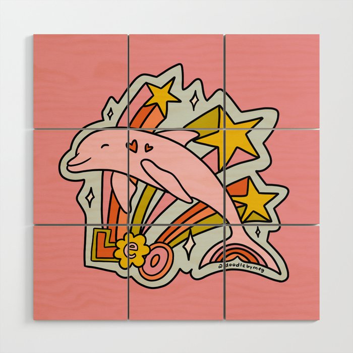 Leo Dolphin Wood Wall Art Gallery Image 1