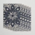 Mandala, Flower, Indigo Blue, Boho Art Wrapping Paper Gallery Image 3