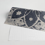 Mandala, Flower, Indigo Blue, Boho Art Wrapping Paper Gallery Image 2