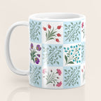 Turkish Ebru - Checkered Flowers Coffee Mug Gallery Image 3