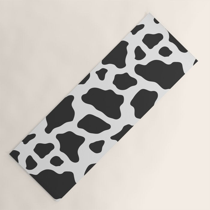 Black and White Cow Print Yoga Mat Gallery Image 1
