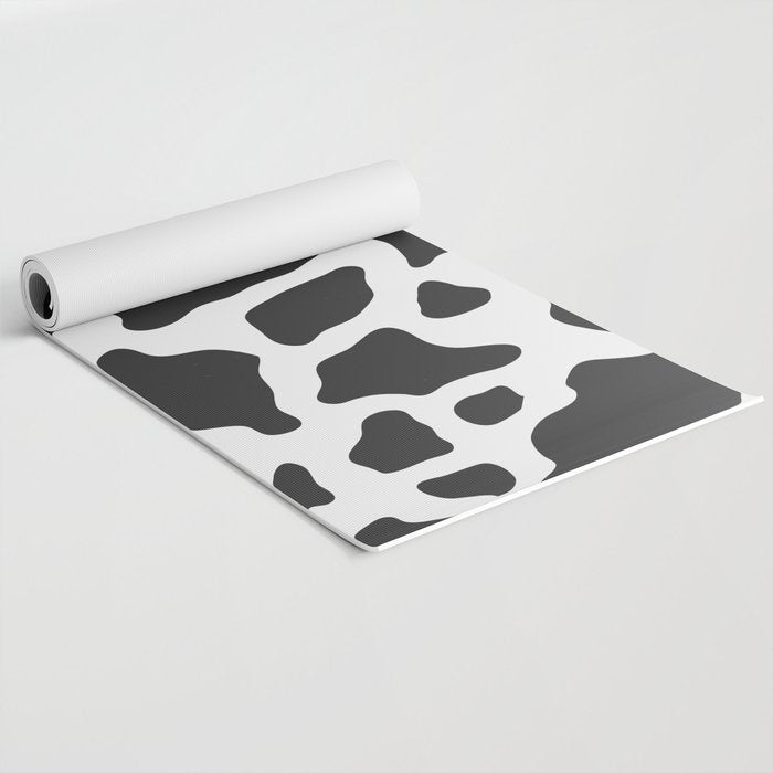 Black and White Cow Print Yoga Mat Gallery Image 2