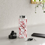 Chinoiserie Monkey Jungle Botanical Red Toile de Jouy Art Water Bottle Gallery Image 4