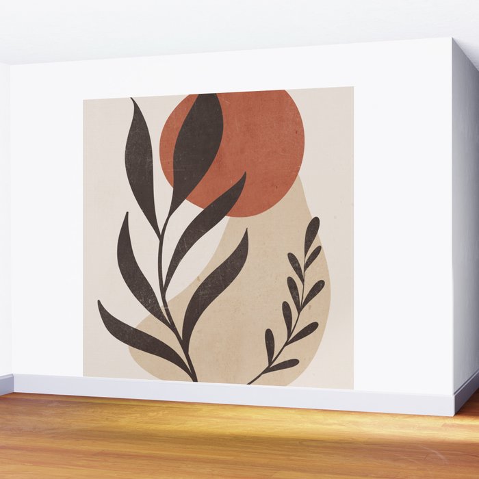 Minimal Abstract Art Plant 8 Wall Mural Gallery Image 2