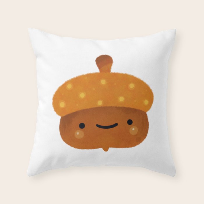 Acorns Throw Pillow Gallery Image 1