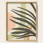 Palm leaf with sun and rainbow nº2 Serving Tray Gallery Image 1