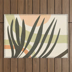 Palm leaf with sun and rainbow nº2 Outdoor Rug Gallery Image 1