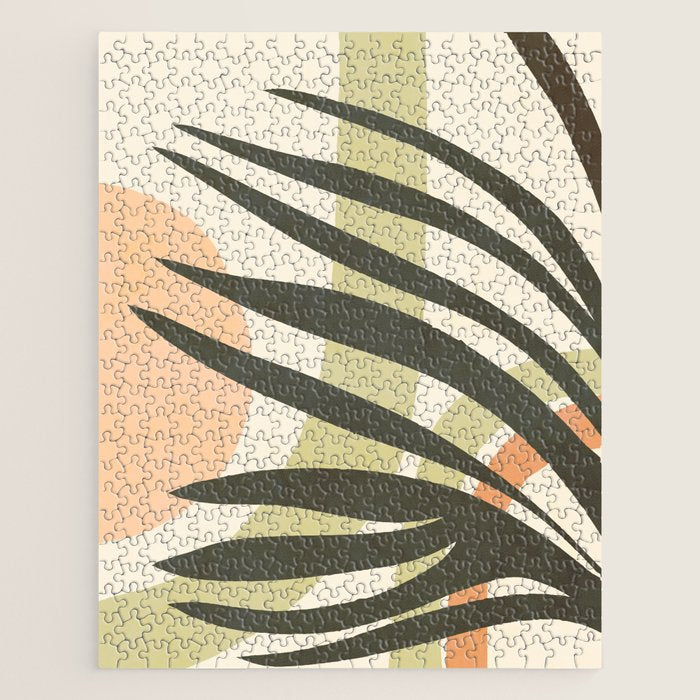 Palm leaf with sun and rainbow nº2 Jigsaw Puzzle Gallery Image 1