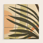 Palm leaf with sun and rainbow nº2 Wood Wall Art Gallery Image 1