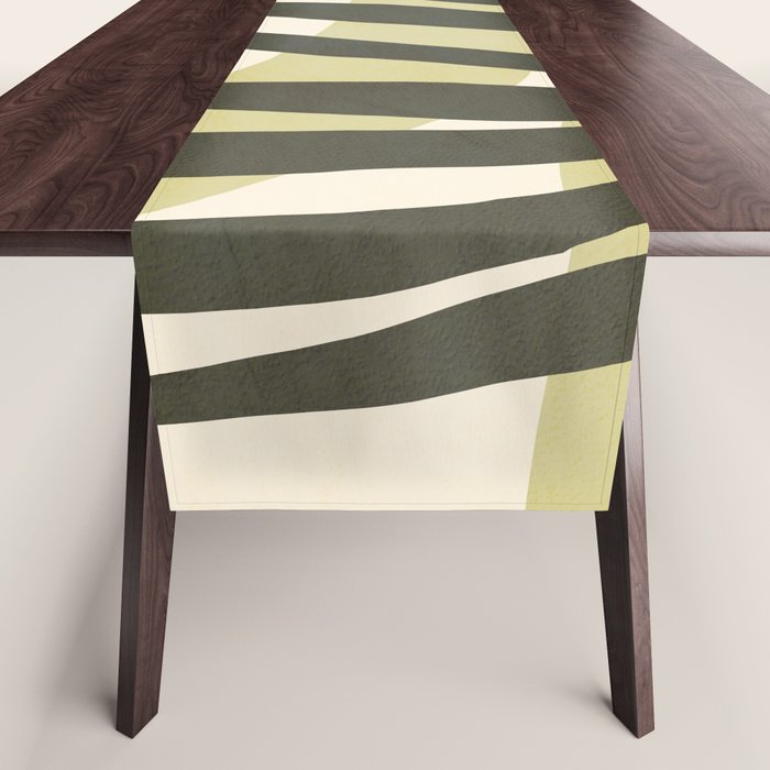 Palm leaf with sun and rainbow nº2 Table Runner Gallery Image 1