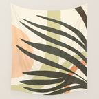 Palm leaf with sun and rainbow nº2 Wall Tapestry Gallery Image 4