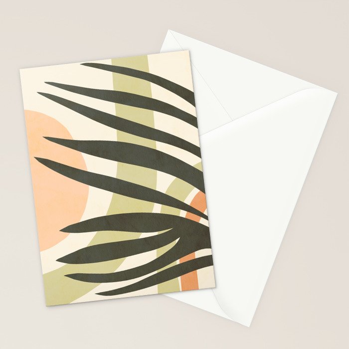 Palm leaf with sun and rainbow nº2 Stationery Card Gallery Image 2