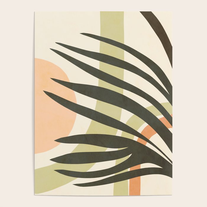 Palm leaf with sun and rainbow nº2 Poster Gallery Image 4
