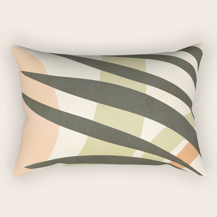Palm leaf with sun and rainbow nº2 Rectangular Pillow Gallery Image 2