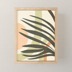 Palm leaf with sun and rainbow nº2 Mini Art Print Gallery Image 1