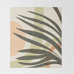 Palm leaf with sun and rainbow nº2 Throw Blanket Gallery Image 2