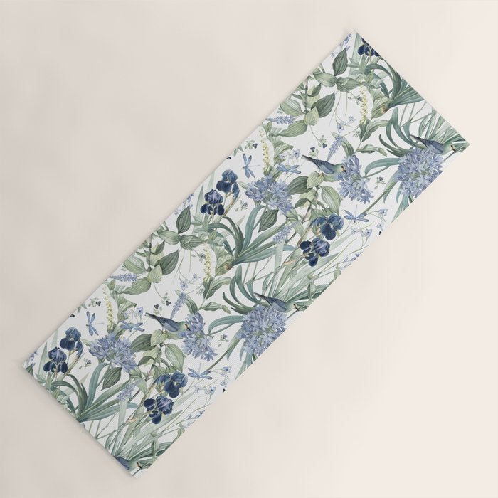 Beautiful Wildlife Garden Floral Yoga Mat Gallery Image 1