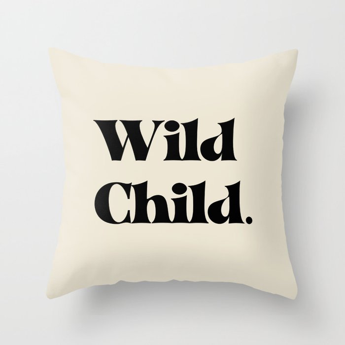 Wild Child Throw Pillow Gallery Image 1