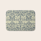 William Morris Brer Rabbit Indigo Blue Vintage Pattern Bath Mat Gallery Image 1