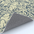 William Morris Brer Rabbit Indigo Blue Vintage Pattern Rug Gallery Image 4