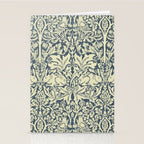William Morris Brer Rabbit Indigo Blue Vintage Pattern Stationery Card Gallery Image 2