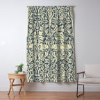 William Morris Brer Rabbit Indigo Blue Vintage Pattern Window Curtain Gallery Image 5