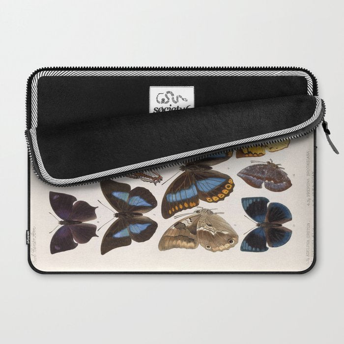 Vintage Scientific Insect Butterfly Moth Biological Hand Drawn Species Art Illustration Laptop Sleeve Gallery Image 2