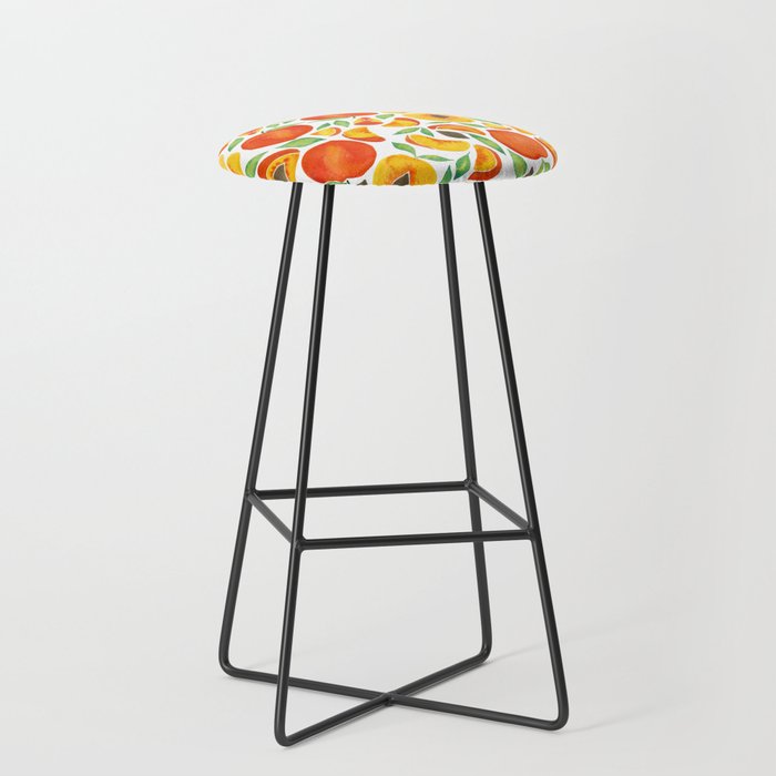 Peaches - Green Leaves Stool Gallery Image 1