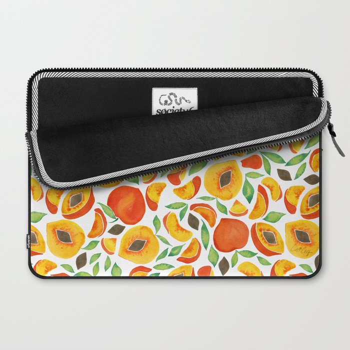 Peaches - Green Leaves Laptop Sleeve Gallery Image 2