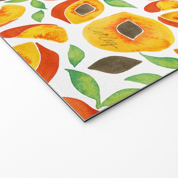 Peaches - Green Leaves Welcome Mat Gallery Image 2