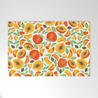Peaches - Green Leaves Welcome Mat Gallery Image 1