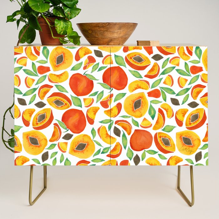Peaches - Green Leaves Credenza Gallery Image 1