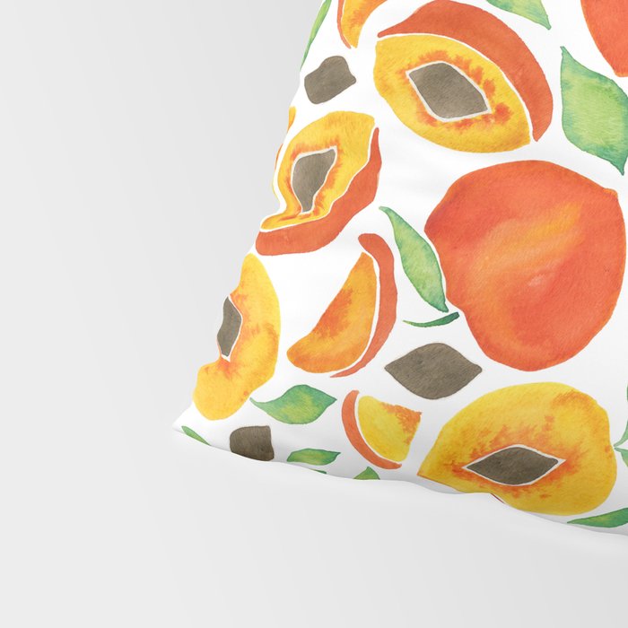 Peaches - Green Leaves Pillow Sham Gallery Image 4