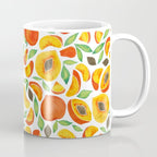 Peaches - Green Leaves Coffee Mug Gallery Image 1