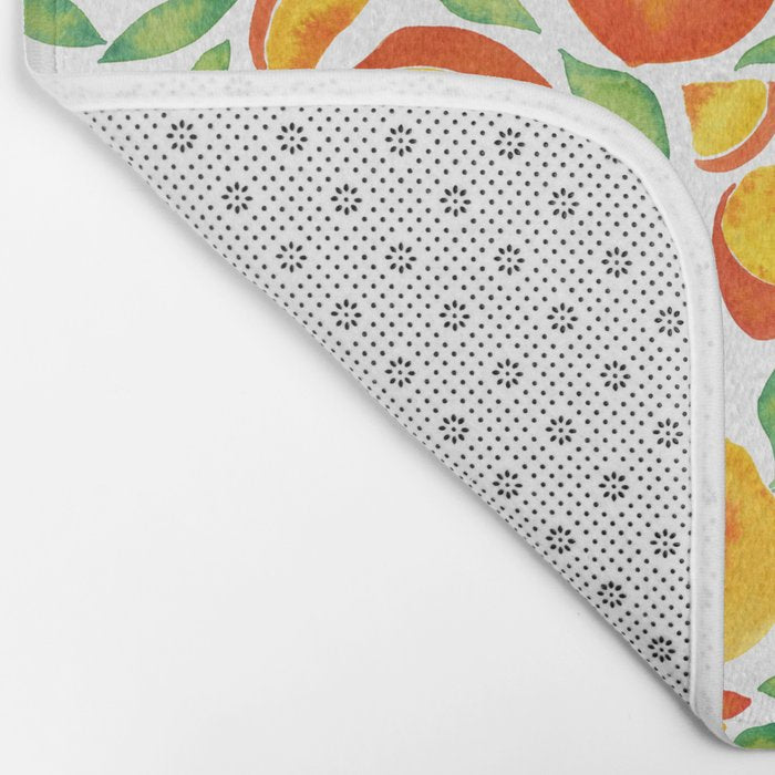 Peaches - Green Leaves Bath Mat Gallery Image 2
